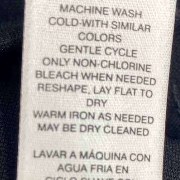 Chicos Dress Black Dress Lace Up Front Zip Up Back Midi Short Sleeve Womens 6 - Picture 7 of 10